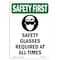 Signmission OSHA Sign, Glasses Required, 14in X 10in Decal, 10" W, 14" H, Portrait, OS-SF-D-1014-V-11321 OS-SF-D-1014-V-11321 - alternate 1